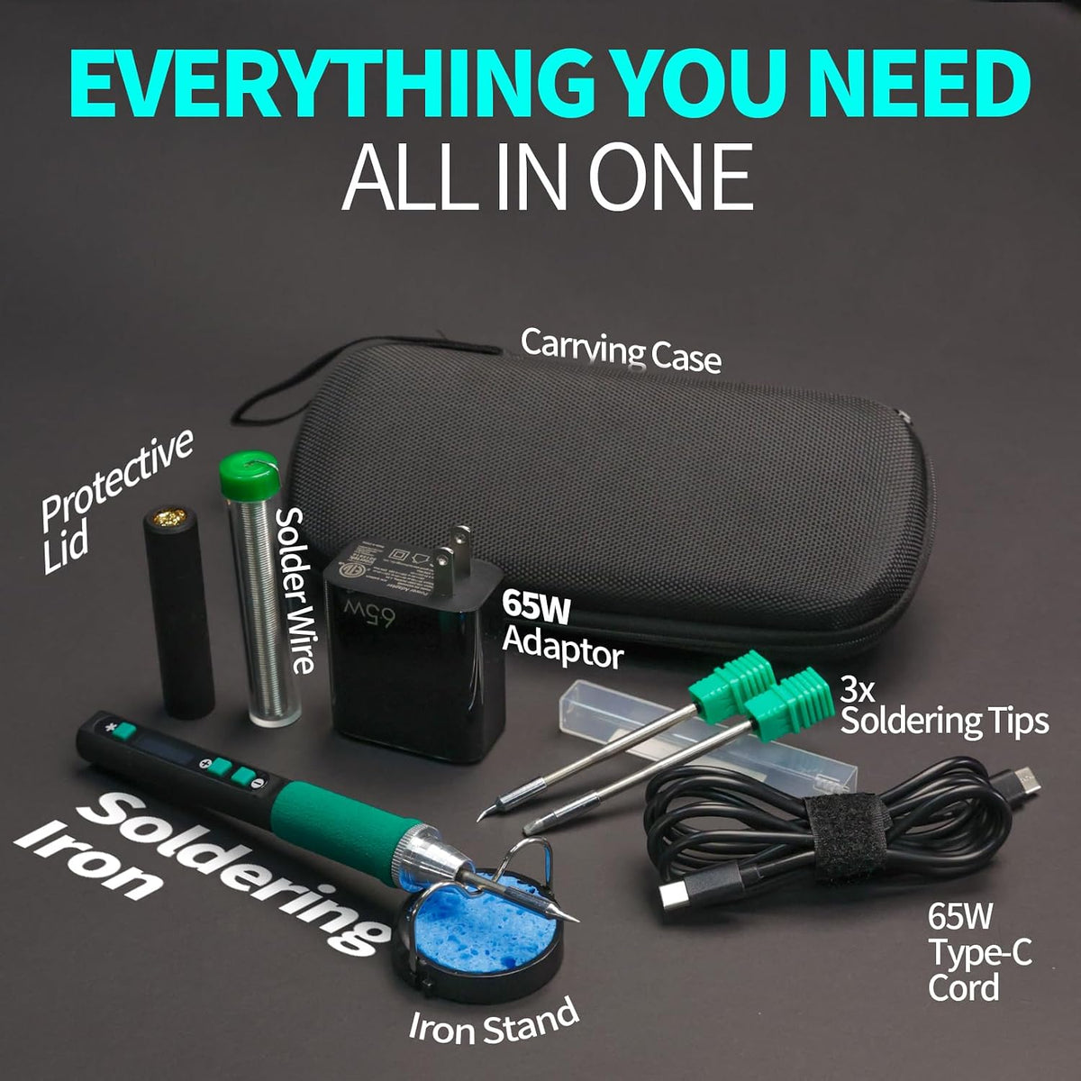 YIHUA 928D-IV 65W USB-C Soldering Iron Kit DC 20V