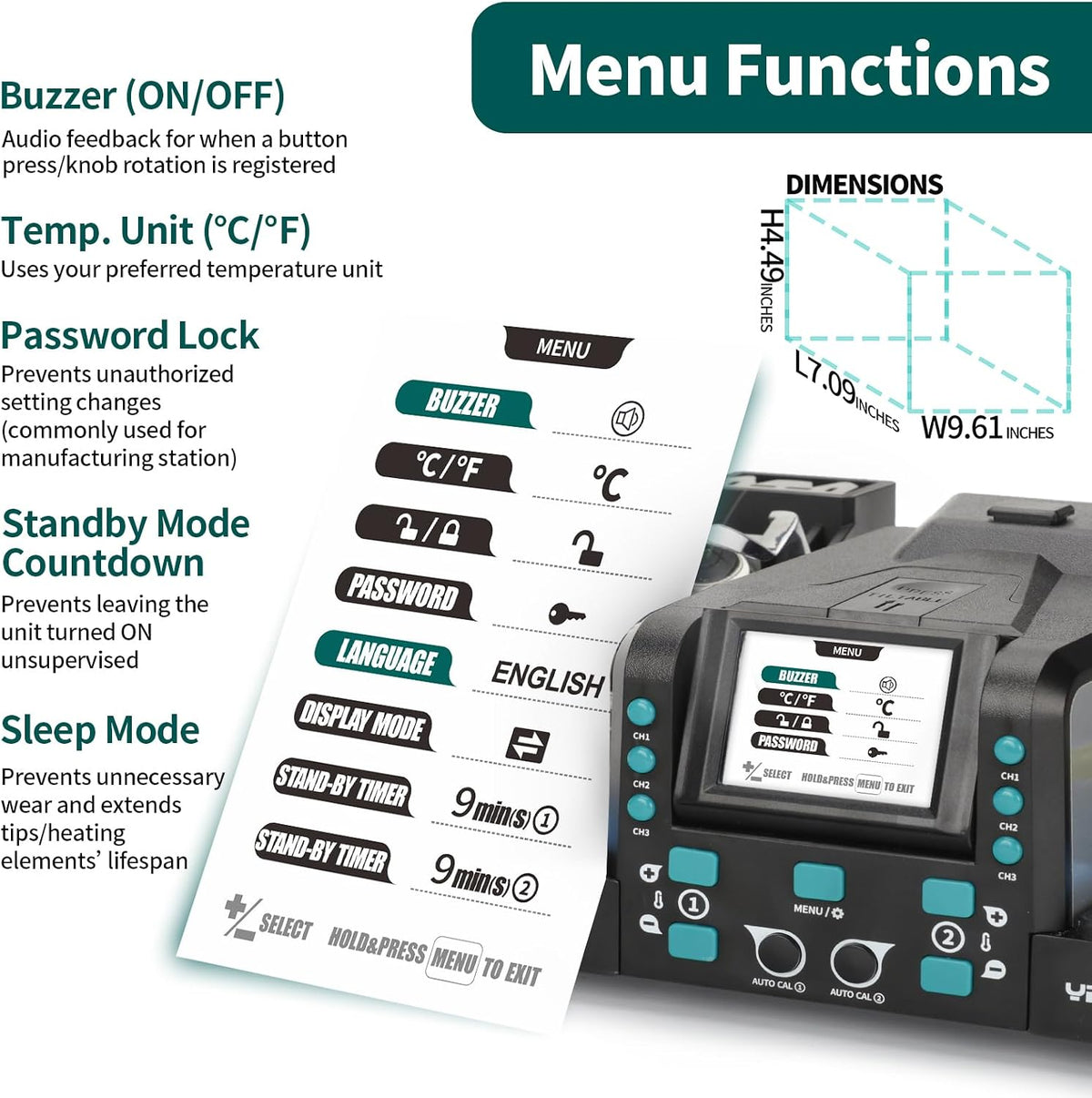 YIHUA 982D-III Dual-Channel Hot Tweezers Micro Soldering Station