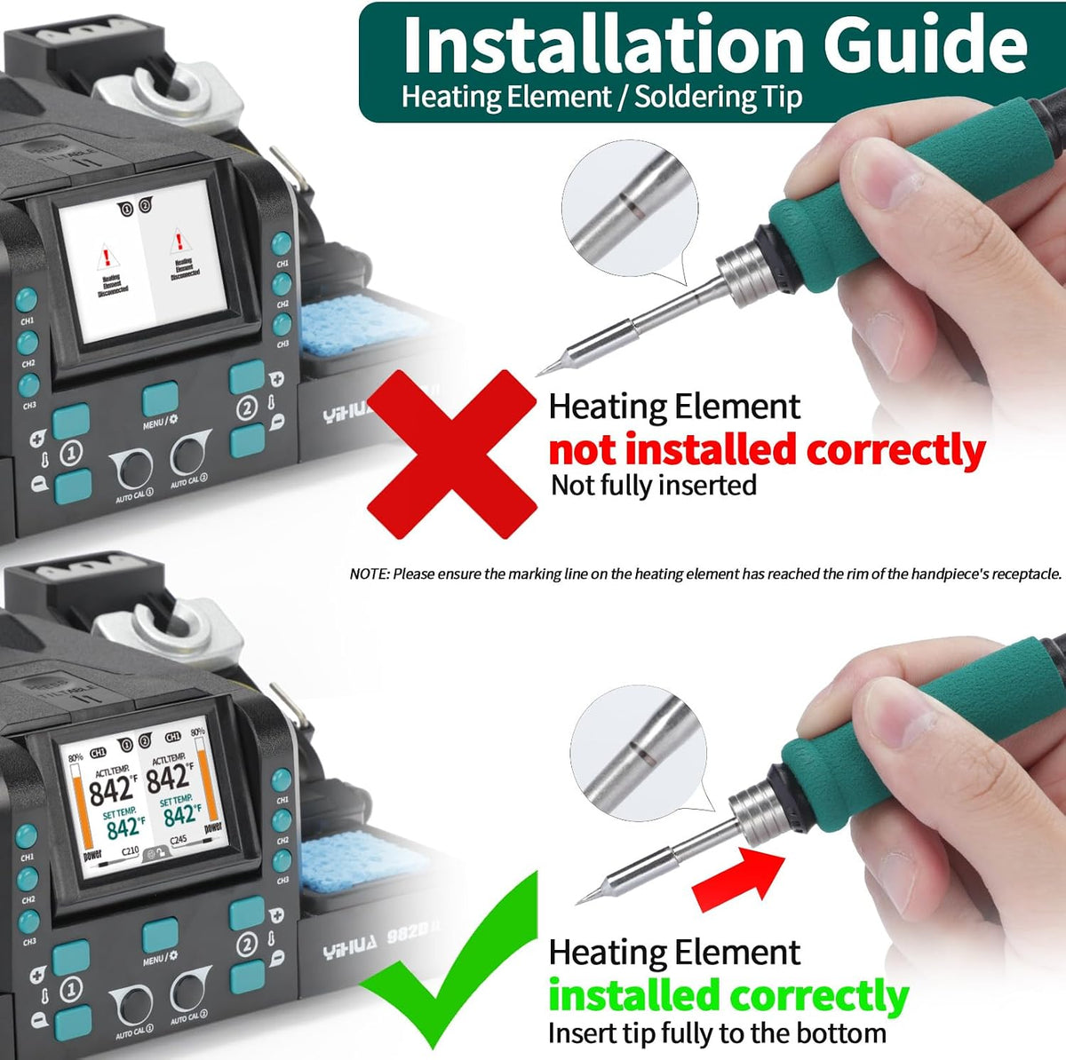 YIHUA 982D-II Dual Channel Micro Soldering Station
