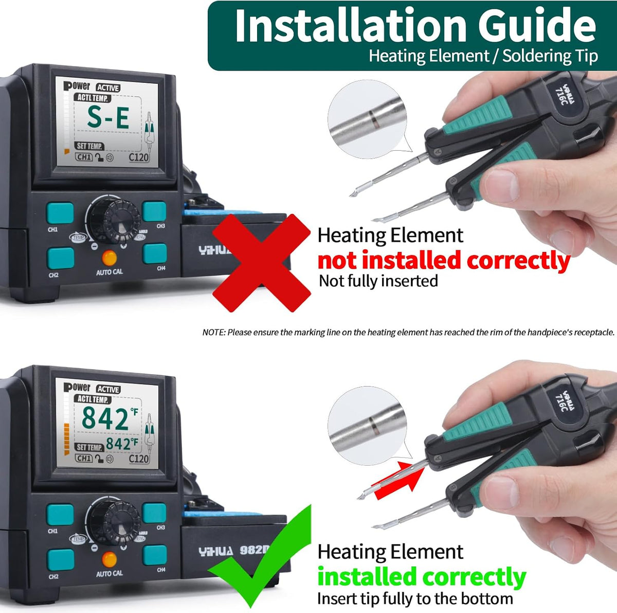 YIHUA 982D-I Micro Hot Tweezers Soldering Station