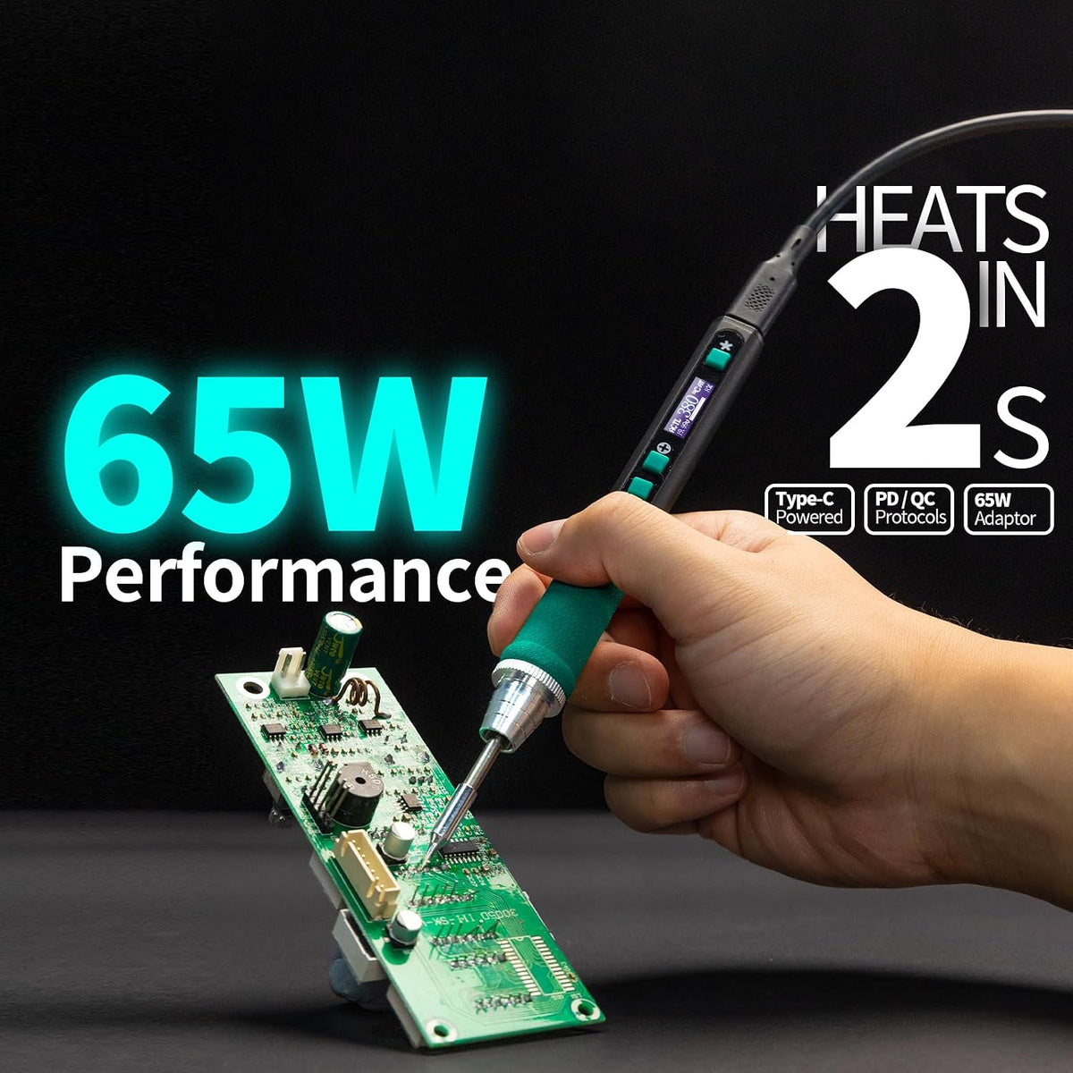 YIHUA 928D-IV 65W USB-C Soldering Iron Kit DC 20V
