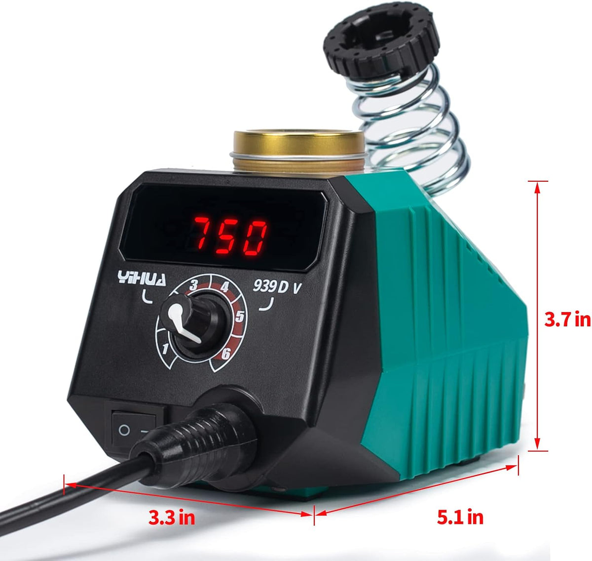 YIHUA 939D-V Wood Burning Kit with Digital Display with 20 Wire Nibs, Detachable Wood Burning Pen, 2 Wood Pieces, Tweezers Used as Wood Burning Tool