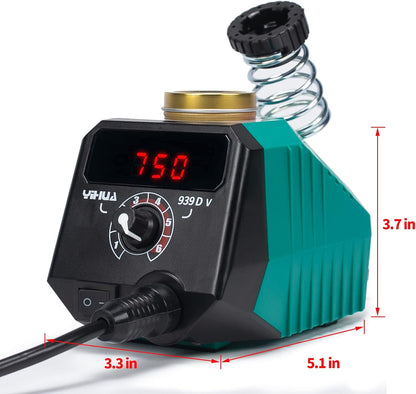 YIHUA 939D-V Wood Burning Kit with Digital Display with 20 Wire Nibs, Detachable Wood Burning Pen, 2 Wood Pieces, Tweezers Used as Wood Burning Tool