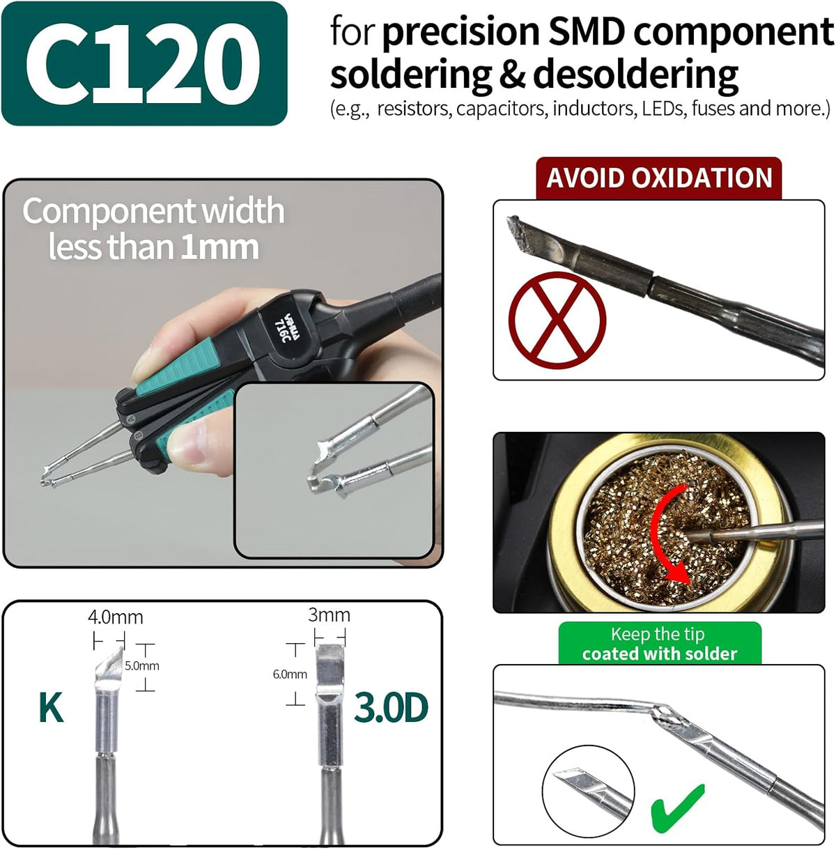 YIHUA 982D-I Micro Hot Tweezers Soldering Station