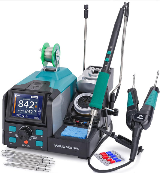 YIHUA 982D-I PRO Single-Channel 2 Tool Hot Tweezers Micro Soldering Station