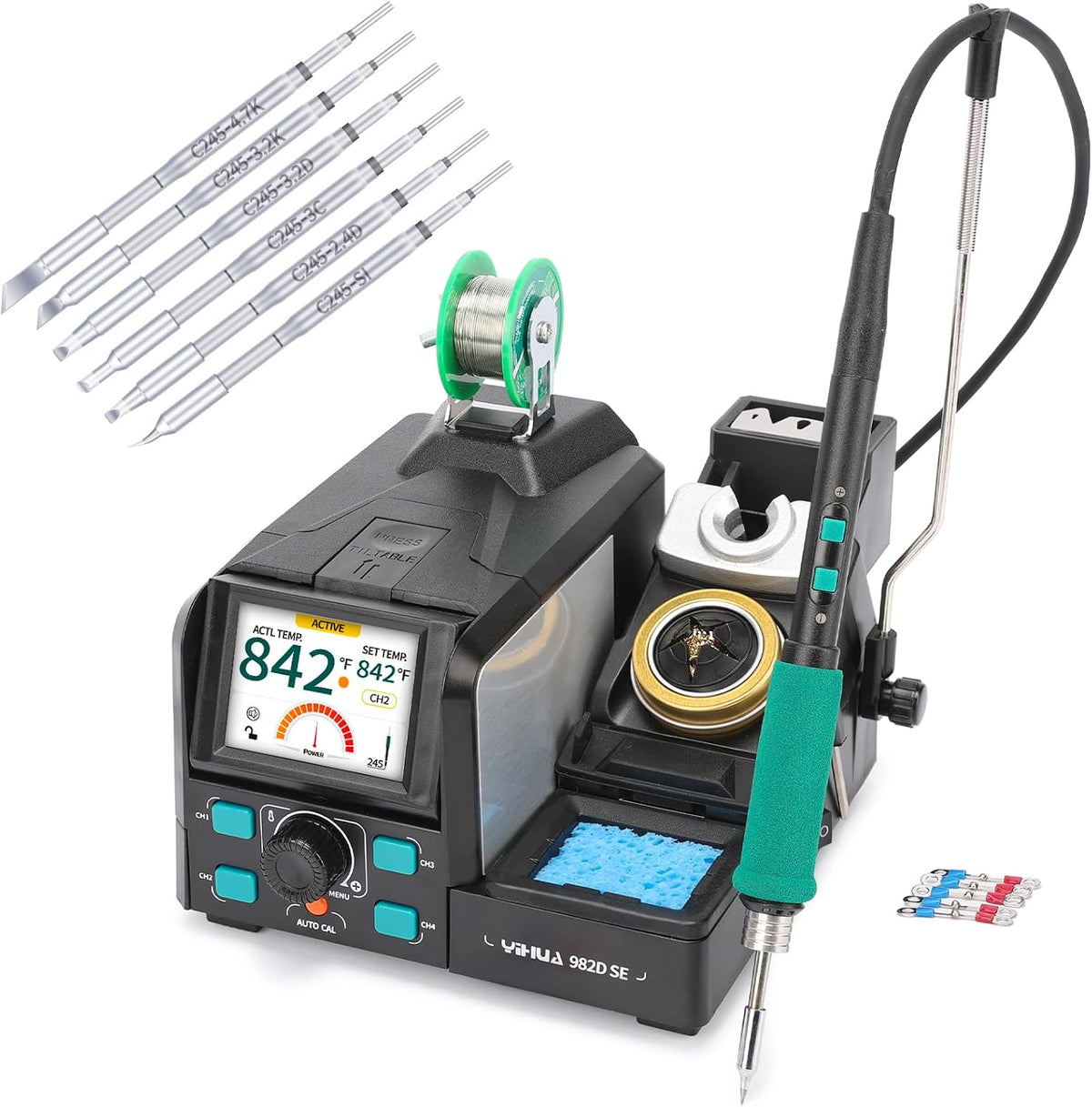YIHUA 982D SE 200W Soldering Station Kit with Auto Calibration and 11 Tips