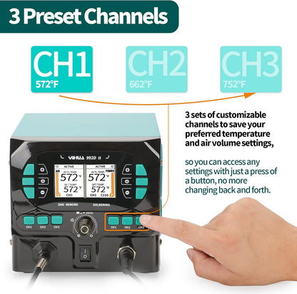 YIHUA 992D-II 2-IN-1 Micro Soldering and Hot Air Pencil Station