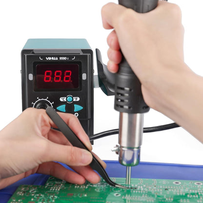 YIHUA 959D I Digital Hot Air Rework Station for SMD Reflow Soldering with 3 Hot Air Nozzles
