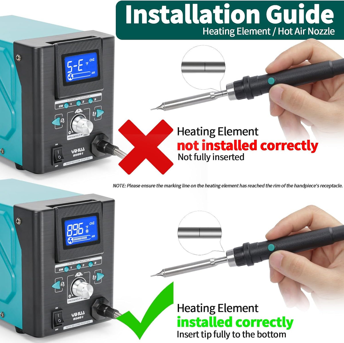 YIHUA 8509-I Hot Air Pencil Micro Soldering Rework Station