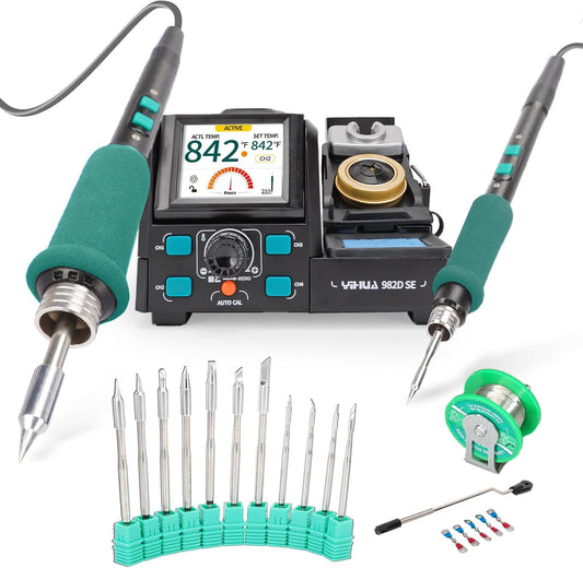 YIHUA 982D SE 200W Soldering Station Kit with Auto Calibration and 11 Tips