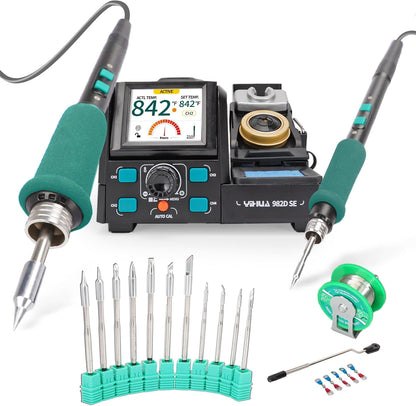 YIHUA 982D SE 200W Soldering Station Kit with Auto Calibration and 11 Tips