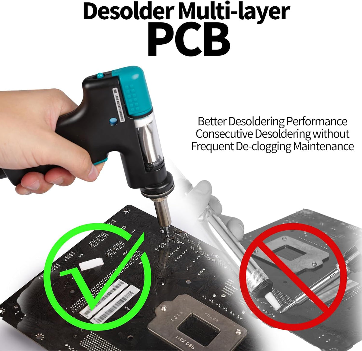 YIHUA 948D-I Desoldering Station 110W High Performance ESD-Safe with Temperature Control 716-896°F Adjustable, 3 Pre-set Channels, °C/°F Conversion, Auto Stand-by, Sleep Mode