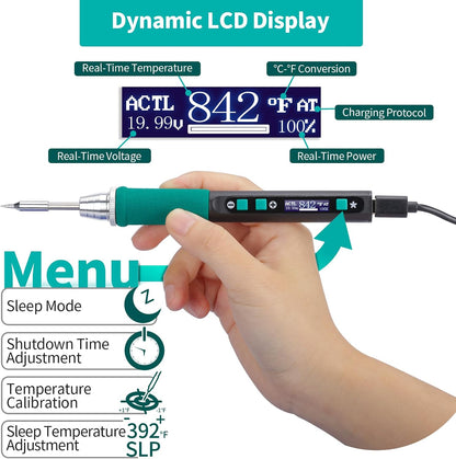 YIHUA 928D-IV 65W USB-C Soldering Iron Kit DC 20V