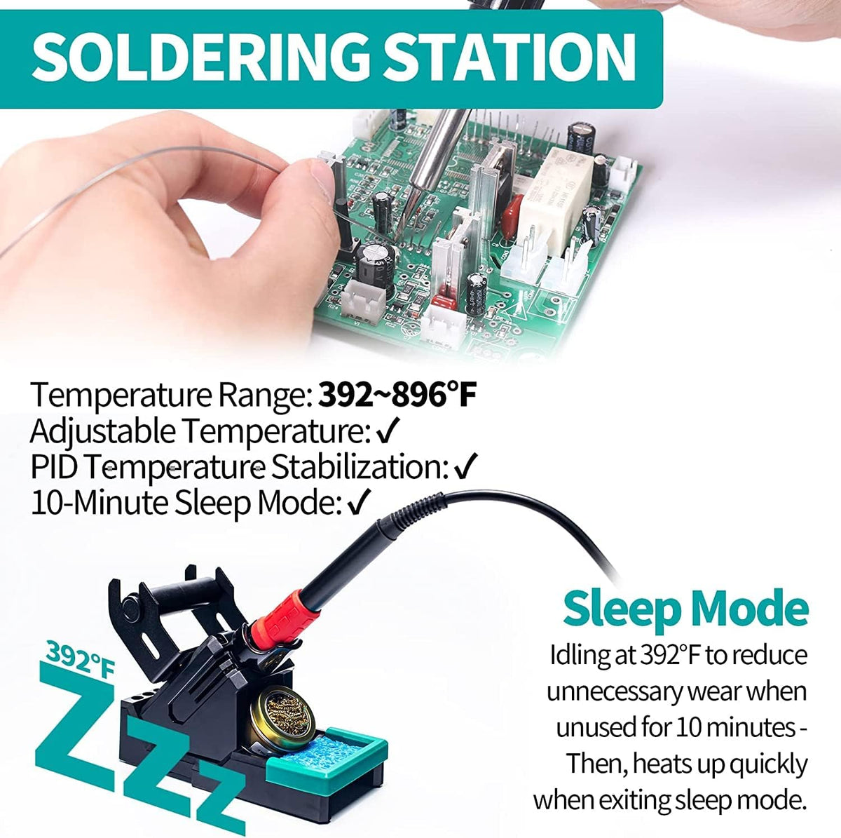 YIHUA 948DQ-III 2-IN-1 Solder Fume Extractor and 110W Soldering Station Kit