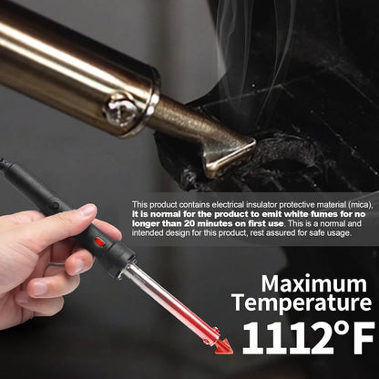 YIHUA 960-IV Bumper Repair Plastic Welder Kit with Power Switch, Indicator Light with 3 Tips, 20/20 Black & White Plastic Rods, 5 Polish Foam, Steel Mesh for Plastic Welding, Fuel Tank, Kayak Repair
