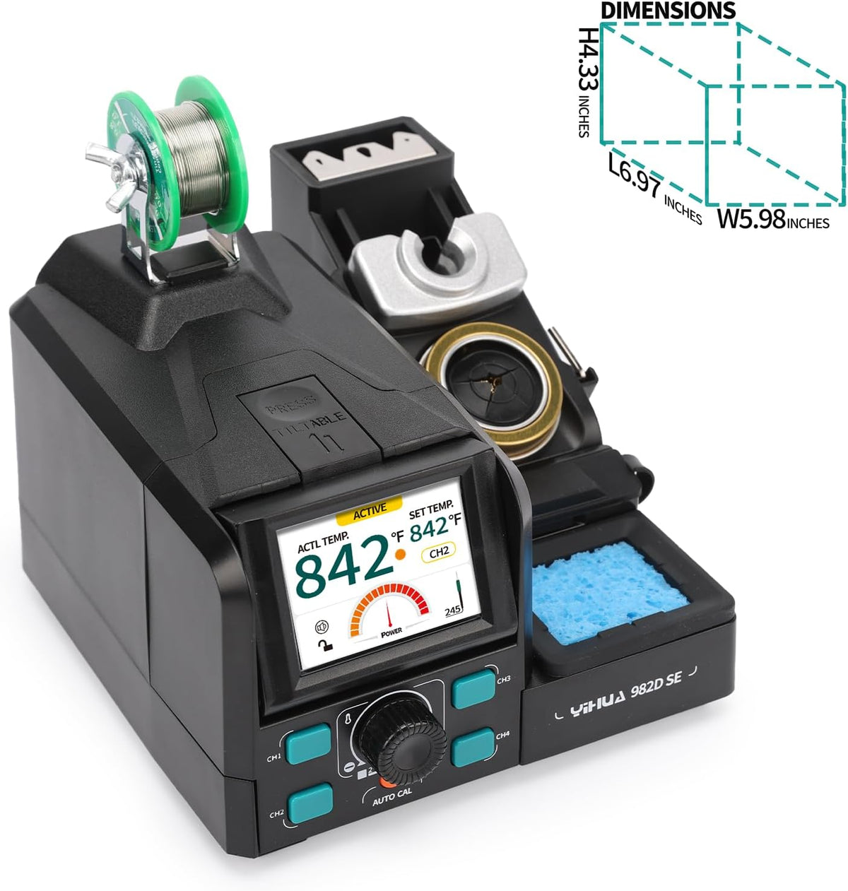 YIHUA 982D SE 200W Soldering Station Kit with Auto Calibration and 11 Tips