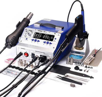 YIHUA 948-II 4 in 1 Hot Air Rework Soldering Iron and Desoldering Suction Tin Gun Station with Suction Pick Up Pen °F /°C