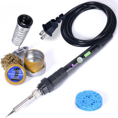 YIHUA 928D-III Soldering Iron,110W High Power, Fully Digital Display °F /°C- Temperature Control Soldering Tool, Accurate 194~896°F, with ON/OFF Switch, Iron Tip, Brass Wool, Automatic Sleep Mode