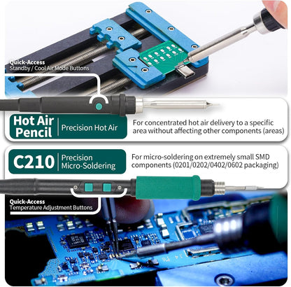 YIHUA 992D-II 2-IN-1 Micro Soldering and Hot Air Pencil Station